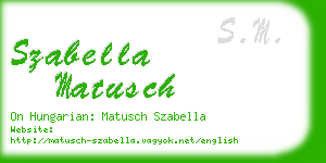 szabella matusch business card